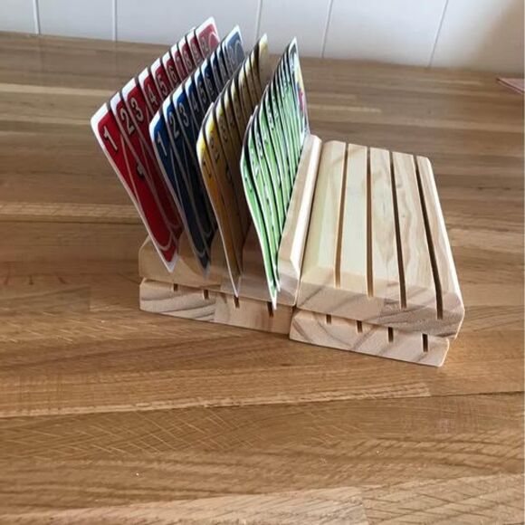 Handmade Playing Card Holders Set Of 4 - Picture 4 of 10